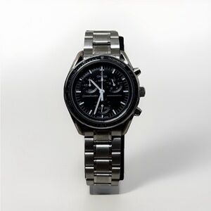Modded Stainless Steel Speedmaster Omega Moonswatch w/ Stainless Steel Bracelet